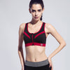 Women Zipper Sports Bra Push Up Shockproof